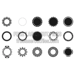 Decorative Openwork Frame Set for Laser Cutting