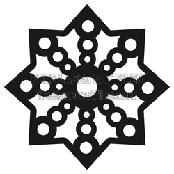 Decorative Snowflake Coaster Laser Cut File, Ready to Cut