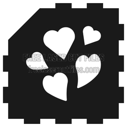 Love Lantern 3mm Laser Cut File with Heart Panels