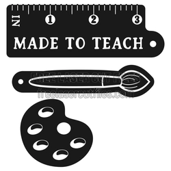 Made to Teach Teacher Keychain Laser Cut File