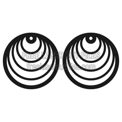 Modern Layered Round Earrings Laser Cut Design