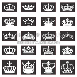 Royal Crown Silhouette Set for Laser Cutting