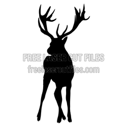 Standing Moose Silhouette Laser Cut File, Ready to Cut