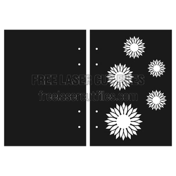 Sunflower Notebook Cover Laser Cut File, Free Template