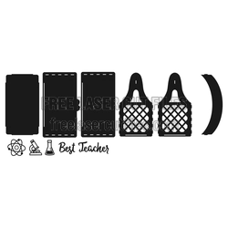 Teacher Gift Basket Laser Cut File, Ready to Cut 3mm