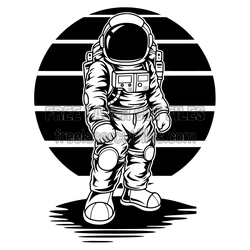 Astronaut Silhouette Laser Cut Design, Ready to Cut