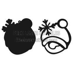 Christmas Gnome Ornament Laser Cut File, Ready to Cut