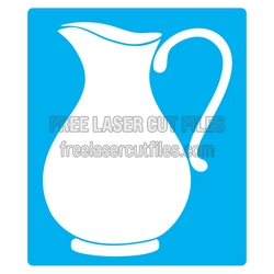 Decorative Pitcher Stencil for Laser Cutting Ready to Cut