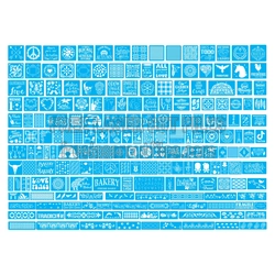 Decorative Stencil Pattern Set for Laser Cutting