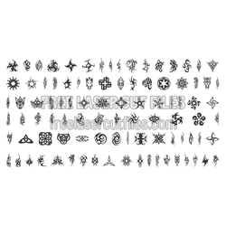 Decorative Tribal Earring Set for Laser Cutting