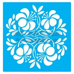 Floral Stencil Panel for Laser Cutting, Decorative Pattern