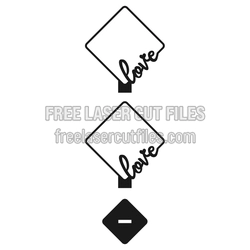 Love Photo Frame Laser Cut File, Ready to Cut Gift Design