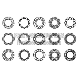 Openwork Frame Set for Laser Cutting, Decorative Ring Designs