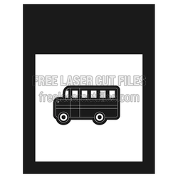 School Bus Teacher Note Pad Laser Cut File