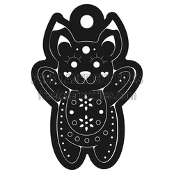 Boho Cat Christmas Ornament Laser Cut File