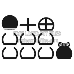 Christmas Candy Holder Laser Cut File, Free Gift Bag Design
