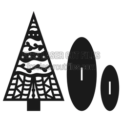 Christmas Mandala Ornament Tree Laser Cut File