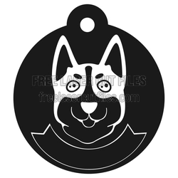 Cute Dog Ornament Laser Cut File, Ready to Cut Decor