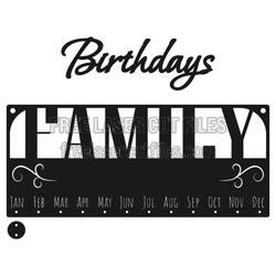 Family Birthday Countdown Sign, Laser Cut Free Download