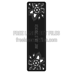 Floral Reading Bookmark Laser Cut File, Ready to Cut