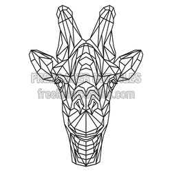 Geometric Giraffe Head Laser Cut File, Ready to Cut