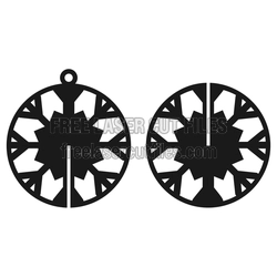Laser Cut Snowflake Christmas Ornament, 3mm Ready to Cut
