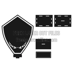 Shield Trophy Award Plaque Laser Cut File, 3.175mm Ready