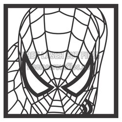 Spider-Man Mask Laser Cut Wall Art Ready to Cut