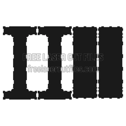 3D Letter "I" Laser Cut File, Ready to Cut
