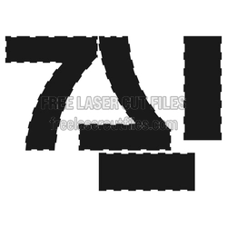 3D Number "7" Laser Cut Template for DIY Displays