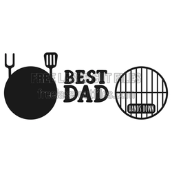 Best Dad Grill Sign Laser Cut File, Free Father’s Day SVG
