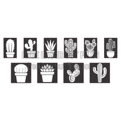 Cactus and Succulent Pot Cut Files, Ready to Cut Set