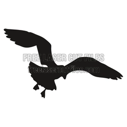 Flying Eagle Silhouette Laser Cut File, Ready to Cut