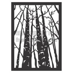 Forest Trees Laser Cut Panel, Ready to Cut Nature Decor