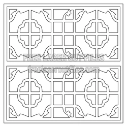 Geometric Ornamental Panel Laser Cut File, Ready to Cut