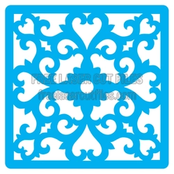 Ornamental Floral Panel Laser Cut Stencil, Ready to Cut