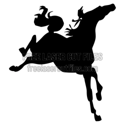Running Horse Silhouette Laser Cut File, Ready to Cut