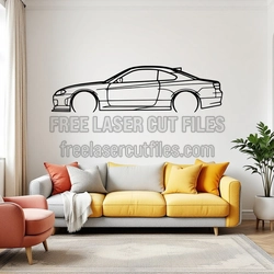 Silvia S15 2000 Detailed Car Silhouette SVG Laser Cut File