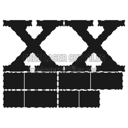 X 3D Laser Cut Letter Template, Ready to Cut