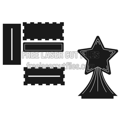 Laser Cut Award Trophy 3mm Template, Free Trophy Design