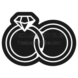 Laser Cut Save the Date Ring Design for Wedding Invitations