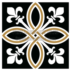 Ornamental Fleur de Lis Geometric Panel Laser Cut File