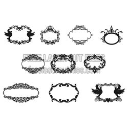 Ornate Openwork Frame Set for Laser Cutting