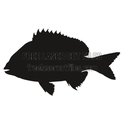 Spiny Fish Silhouette Laser Cut File, Ready to Cut