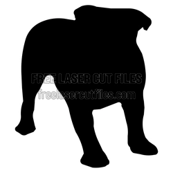 Standing Dog Silhouette Laser Cut File for DIY Projects