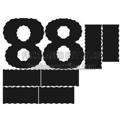 3D Number 8 Laser Cut Template, Ready to Cut