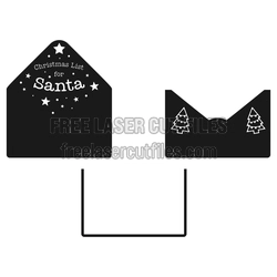 Christmas List for Santa Ornament Laser Cut File