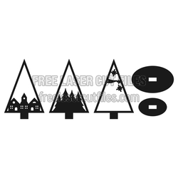 Christmas Tree Layered Laser Cut File, Ready to Cut Decor