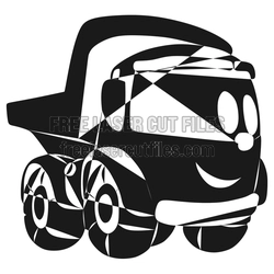 Cute Dump Truck Laser Cut File for Kids Craft Projects