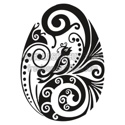 Decorative Easter Egg with Peacock Cutout Design
